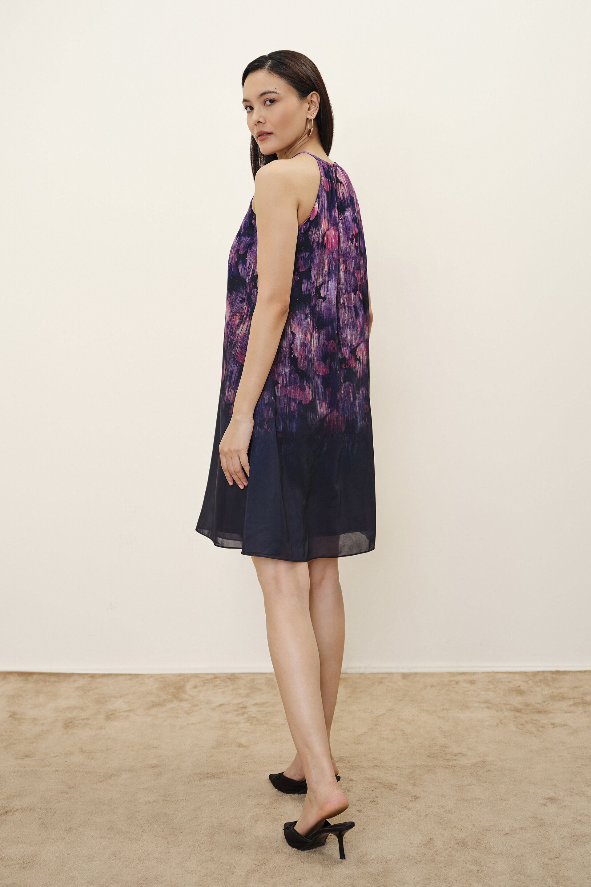 Jan Purple Halter Dress, Purple, image 6